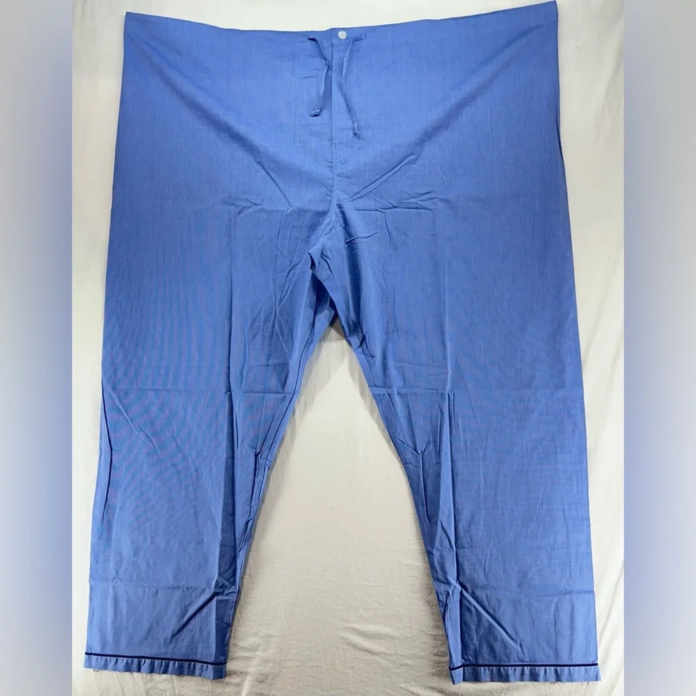 Majestic International Blue‎ Cotton Long Sleeve Pajama Set Men’s Size 3X NEW